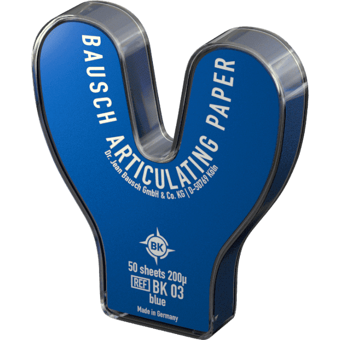 Bausch BK 03 - Articulatiepapier - Hoefijzer Blauw - 200 µ - (50 st.)-Bausch-Sordent