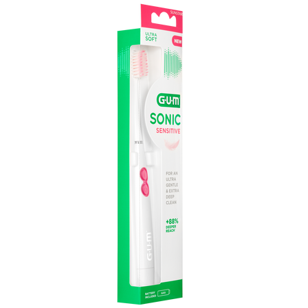 GUM® SONIC SENSITIVE batterij tandenborstel (Ultra Soft)-GUM-Sordent