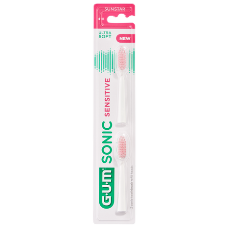 GUM® SONIC SENSITIVE tandenborstel opzetborstelborstels (2 st.)-GUM-Sordent