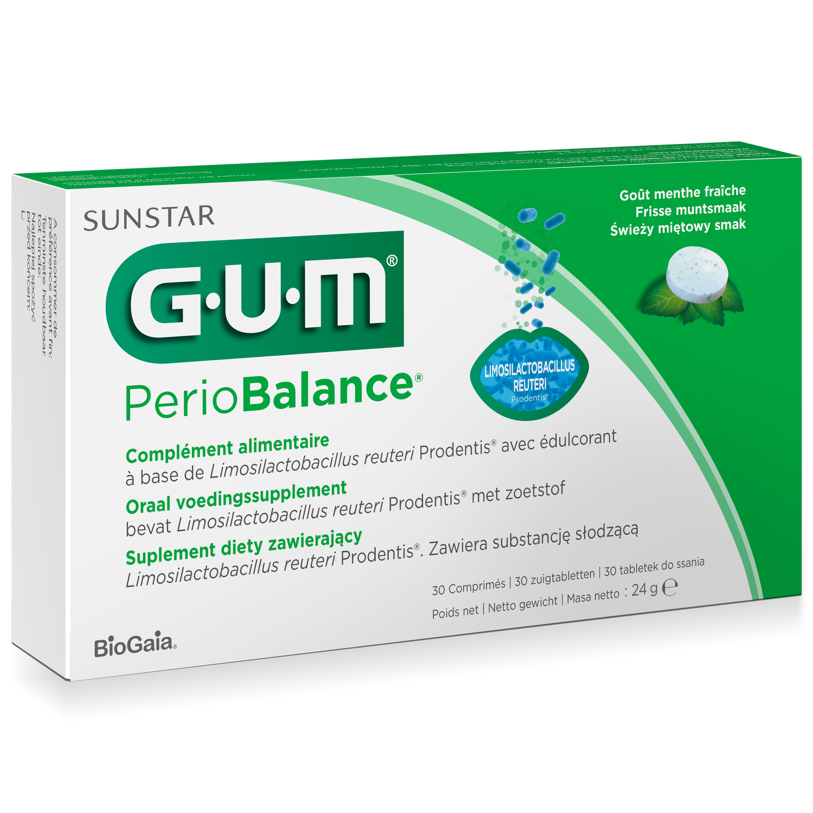 GUM® PerioBalance® Zuigtablet met muntsmaak (30 st.)-GUM-Sordent