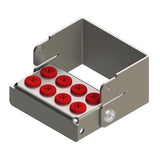 Nichrominox Borenblok Borenhouder Plug'in 8 Gaten - Div. Kleuren-Nichrominox-Rood-Sordent