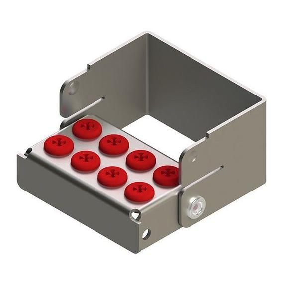 Nichrominox Borenblok Borenhouder Plug'in 8 Gaten - Div. Kleuren-Nichrominox-Rood-Sordent