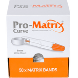 Pro-Matrix® Band - Gebogen / Recht - 4,5 / 6 mm. - (50 st.)-Astek-Gebogen-6 mm-Sordent