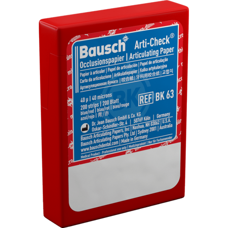 Bausch BK 63 - Arti-Check® - PreCut Box Blauw/Rood - 40 µ - (200 st.)-Bausch-Sordent
