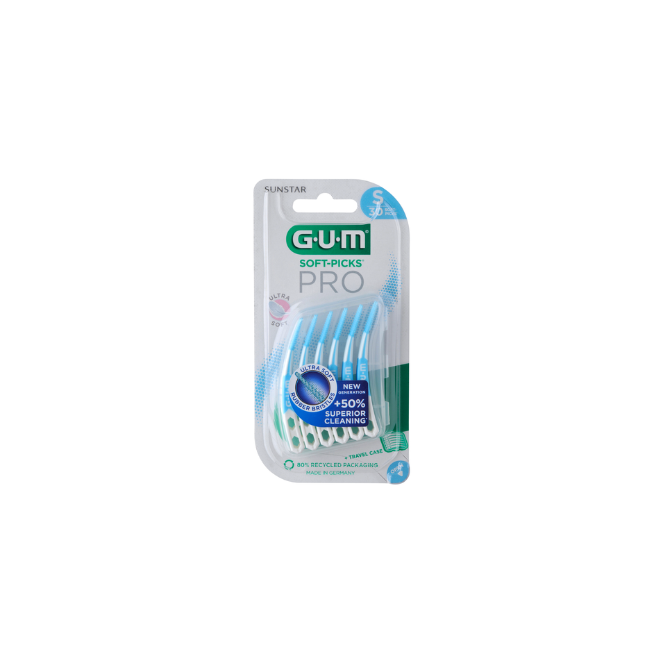 GUM® SOFT-PICKS® PRO tandenstokers Small Blauw (30 st.)-GUM-Sordent