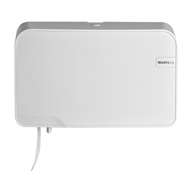 QuartzLine Duo Toiletrol Dispenser Compact & Traditioneel – Wit/Zilver/Zwart-QuartzLine-Wit-Sordent