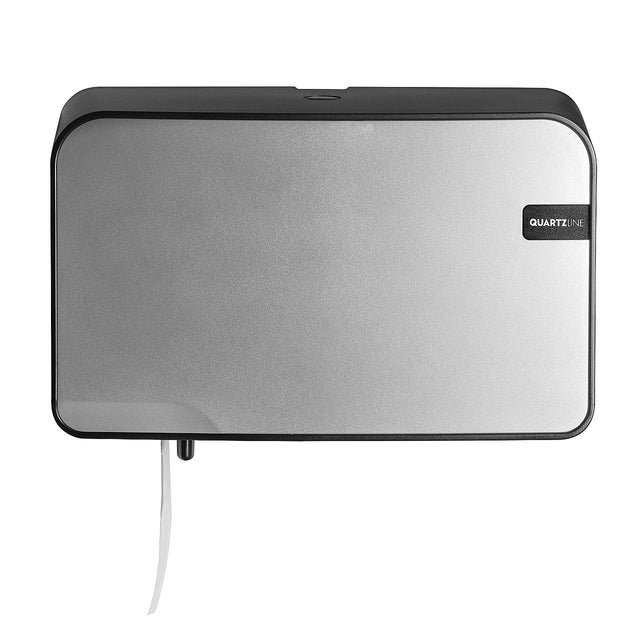 QuartzLine Duo Toiletrol Dispenser Compact & Traditioneel – Wit/Zilver/Zwart-QuartzLine-Zilver-Sordent