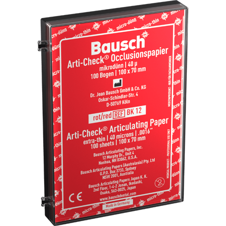 Bausch BK 12 - Arti-Check® Articulatie Boekje Rood - 40μ - (100 st.)-Bausch-Sordent