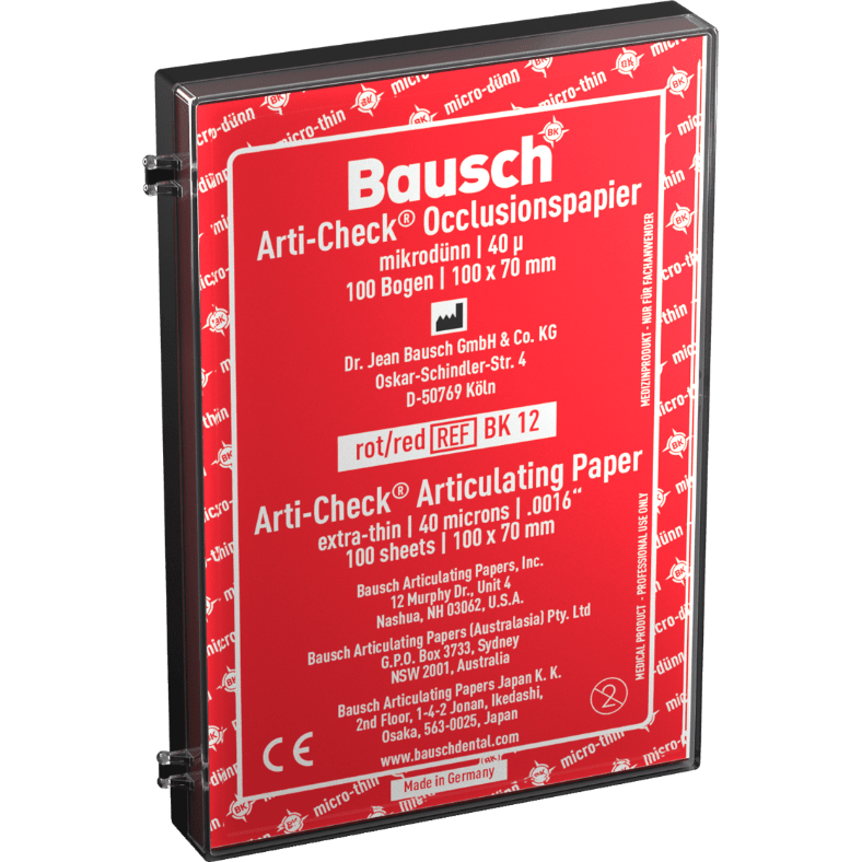 Bausch BK 12 - Arti-Check® Articulatie Boekje Rood - 40μ - (100 st.)-Bausch-Sordent