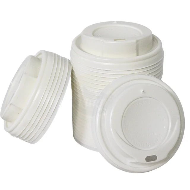 KURTT Koffiebeker Deksels 80 mm Ø Zwart / Wit (1000 st.)-Drinkbekers-KURTT-Sordent