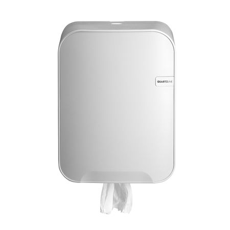 QuartzLine Poetsrol Dispenser Midi Universeel Centerfeed - Wit/Zwart/Zilver-QuartzLine-Wit-Sordent