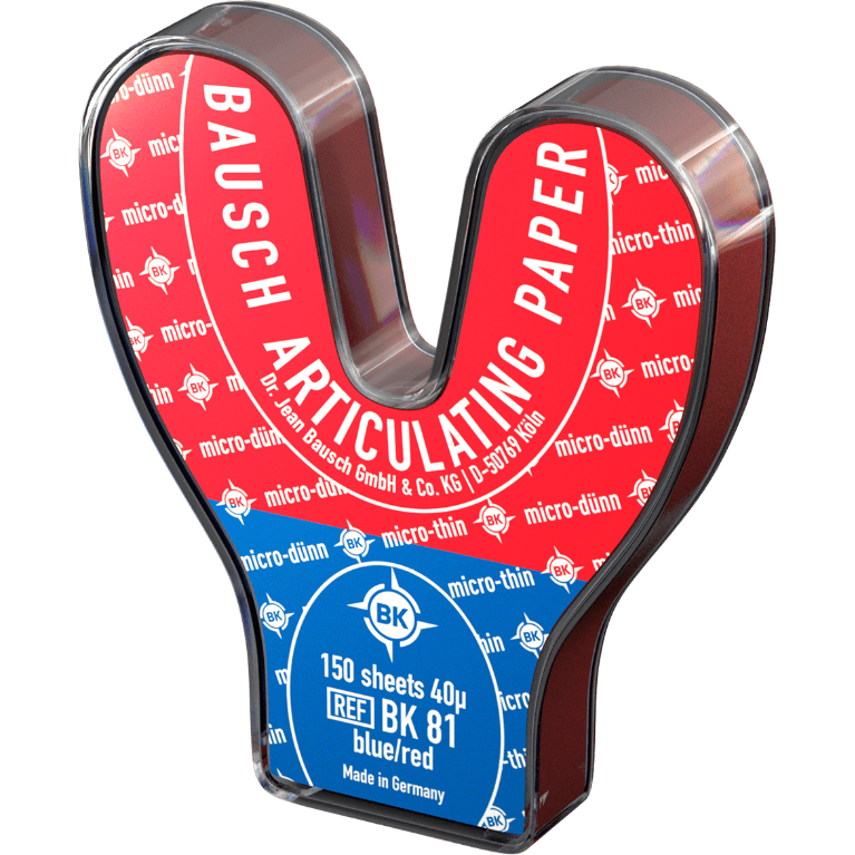 Bausch BK 81 - Arti-Check® Hoefijzer - Blauw/Rood - 40 µ - (150 st.)-Bausch-Sordent